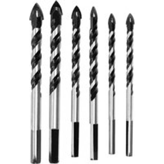 6PCS Ceramic Tile Drill Bits,Masonry Bits Set for Glass, Brick, Concrete, Wood Tungsten Carbide Tip Wall Mirror and with size 6, 8, 8,10,12mm