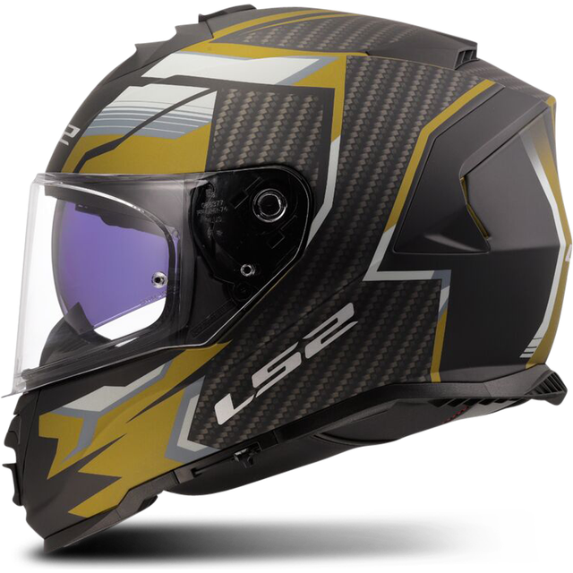 LS2 FF800 Storm II Tracker Helmet, gold, Size XS for Men