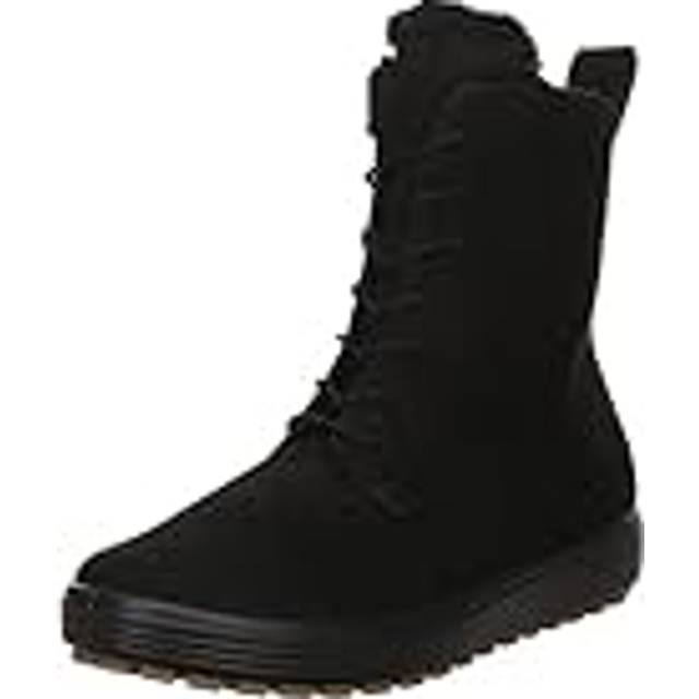 ECCO Dam mjuka 7 Tred 450423 Nubuck läder svarta stövlar 10-10,5 US