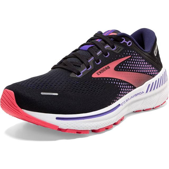 Brooks Adrenalin Gts 22 dam Sneaker Gymnastikskor, Svart lila korall, 36 EU Smal
