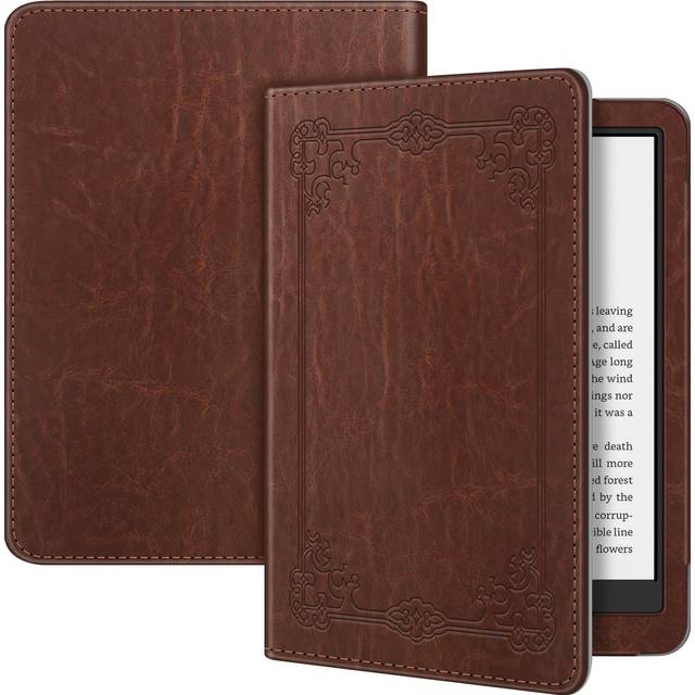 FINTIE Fodral för 7 tum Kindle Paperwhite 2024 (12:e generationen) och Kindle Colorsoft Signature Edition (1:a generationen) - Lättviktigt skyddsfodral med automatisk väckning/sömnfunktion, brun