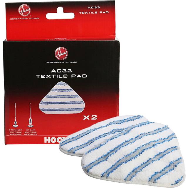 Steam Mop Pads for HOOVER SteamJet AC33 Type Textile Microfibre 35601658 (Pack of 2)