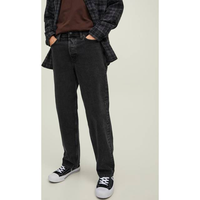 Jack & Jones Intelligence – Eddie – Svarta jeans med ledig passform-Svart/a