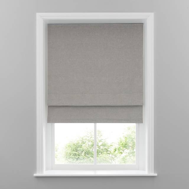 Linen Mix Blackout Roman Blind - Grey