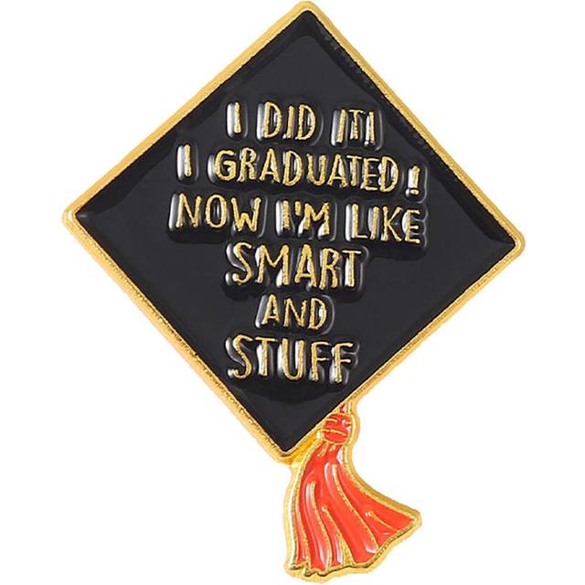 (B) Graduation Pin Gifts For Grad Cap Enamel Pins For Students Enamel Lapel Pin - Specified