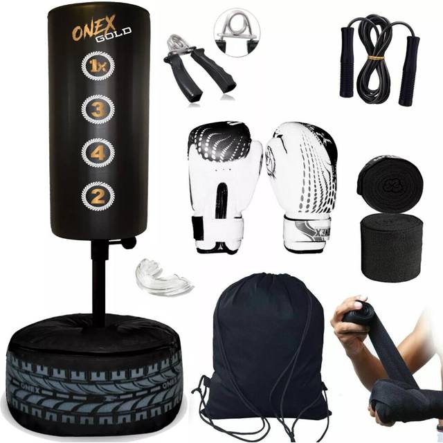 Kids Boxing FREE STANDING Punch bag Set Freestanding Junior Punchbag Kit new