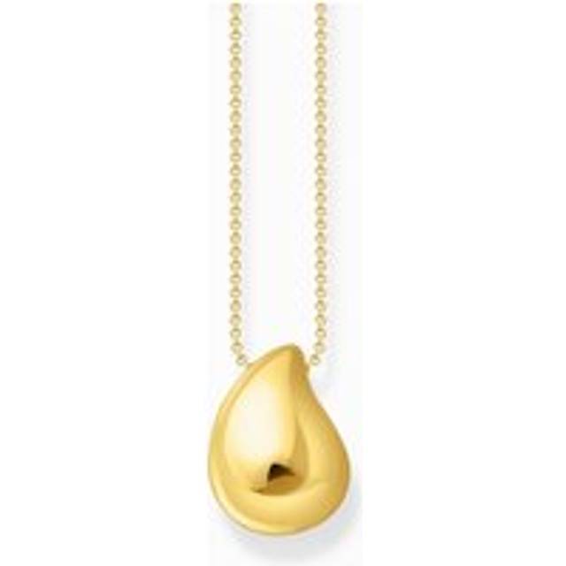 Thomas Sabo KE2281-413-39-L50V Bold - Vergoldete Kette mit Anhänger in Tropfenform 40-45 cm Damen