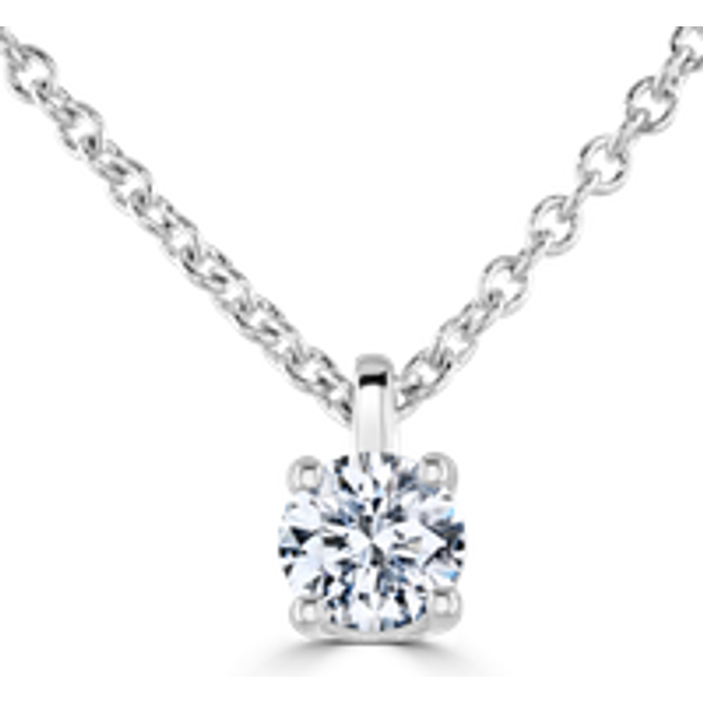 18ct White Gold 0.25ct Lab Grown Diamond Solitaire Necklace