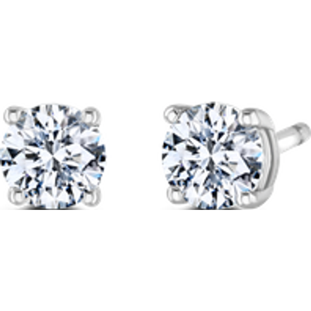 9ct White Gold 0.50ct Lab Grown Diamond Solitaire Stud Earrings