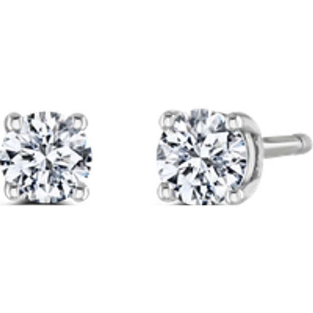 9ct White Gold 0.25ct Lab Grown Diamond Solitaire Stud Earrings