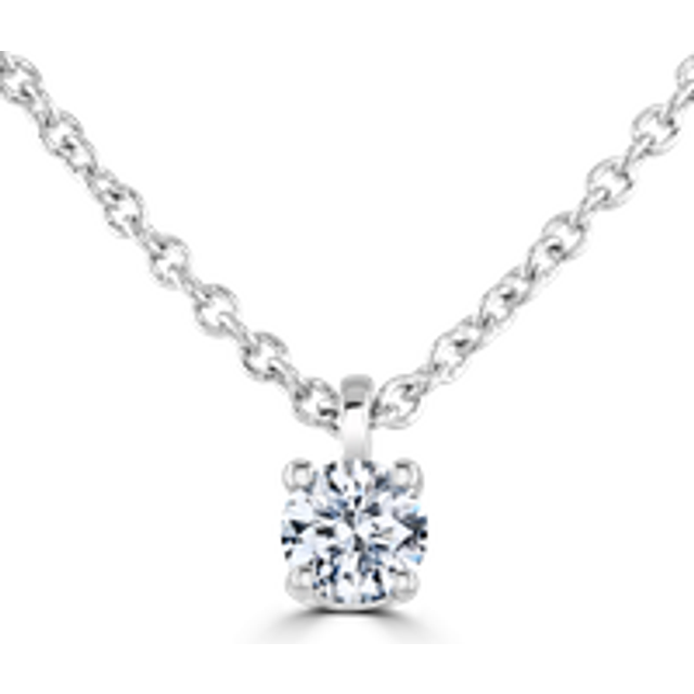 9ct White Gold 0.15ct Lab Grown Diamond Solitaire Necklace