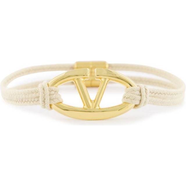 Valentino Garavani - The Bold Edition VLogo bracelet - men - Brass/Polyester - M - Gold