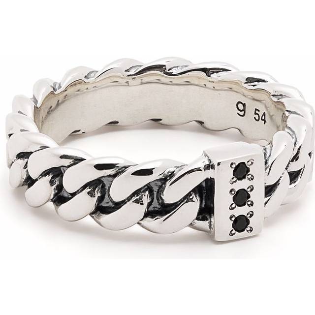 Tom Wood - Chain Slim Spinel sterling silver ring - unisex - Sterling Silver - 62