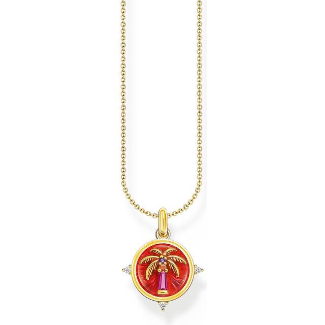 Thomas Sabo KE2204-471-7-L45V Vergoldete Ketten mit Palmenanhänger Damen