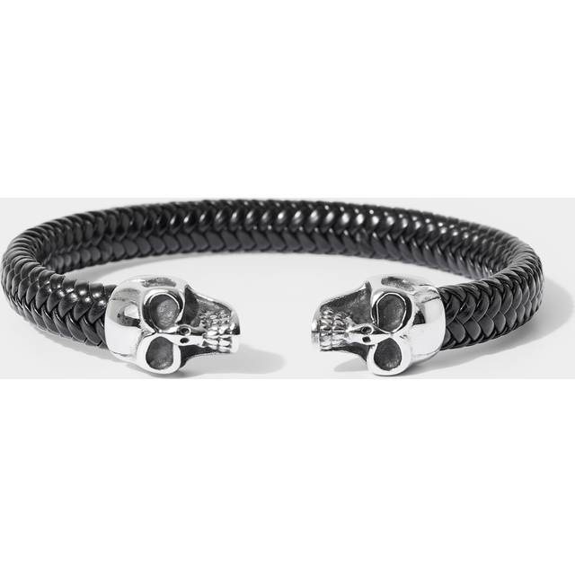 Men's Ivar Double Skull Bracelet - Black - by Joe Browns - One Size
