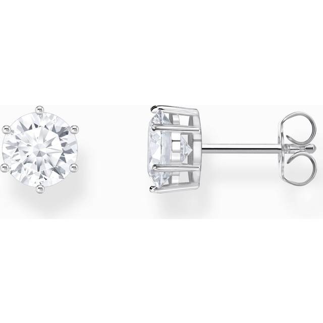THOMAS SABO Large Sterling Silver Zirconia Stud Earrings H2300-051-14