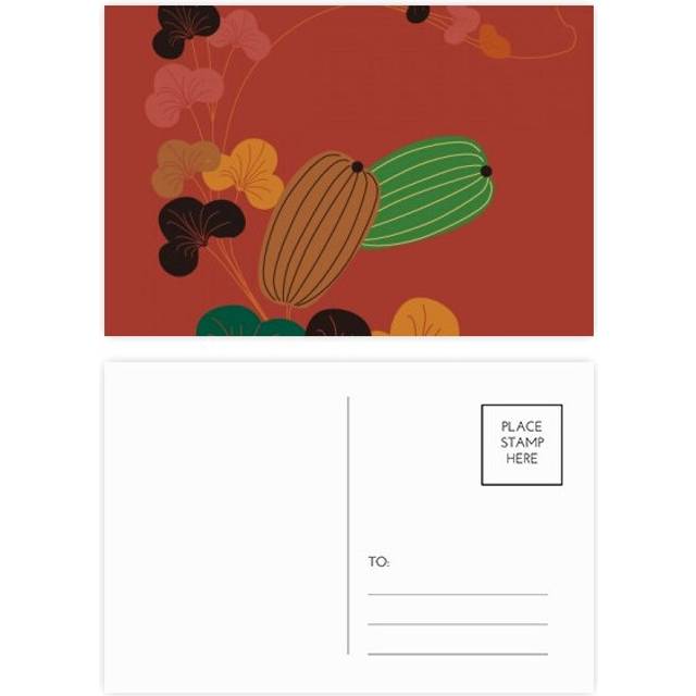 Painting Japanese Culture Pumpkin Postcard Set Birthday Mailing Thanks Greeting Card
