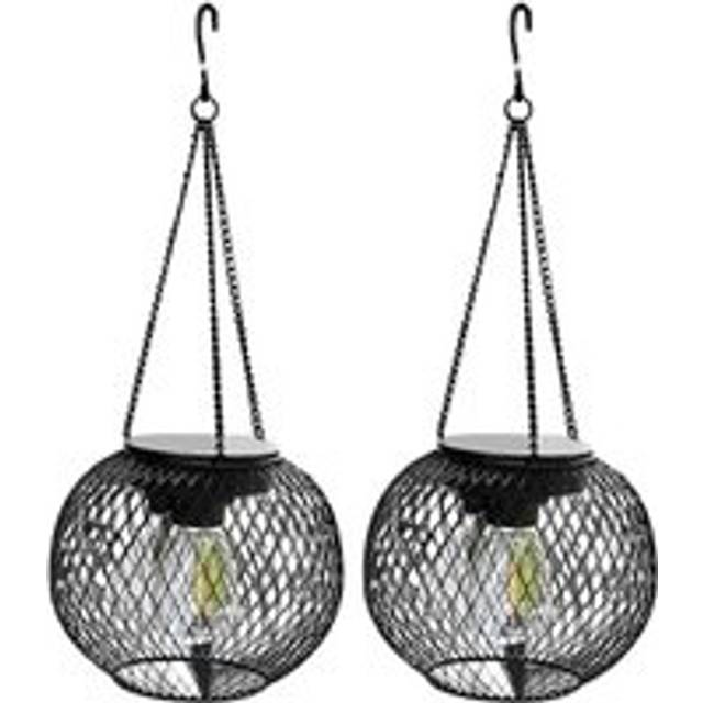 2Pcs Solar Lanterns Outdoor for Outside Decorative Hanging Lights Halloween Christmas