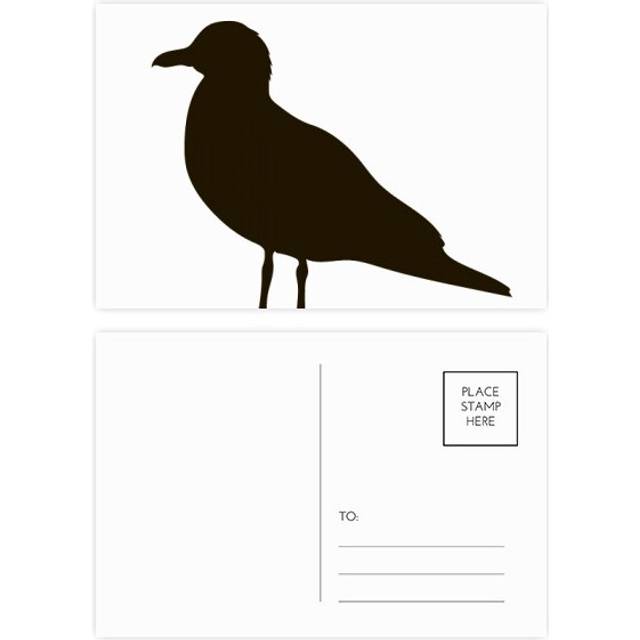 Black Seagull Animal Portrayal Postcard Set Birthday Mailing Thanks Greeting Card