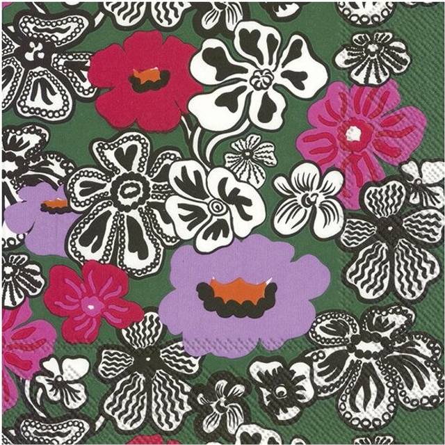 IHR Modern Bright Coloured Floral Printed 3-Ply Lunch Paper Napkins