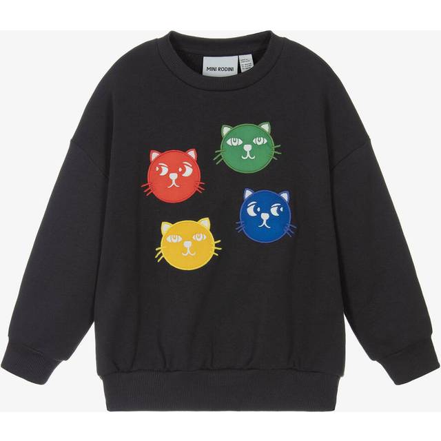 Mini Rodini Cool Cat Sweatshirt Black | Svart | 104/110 cm