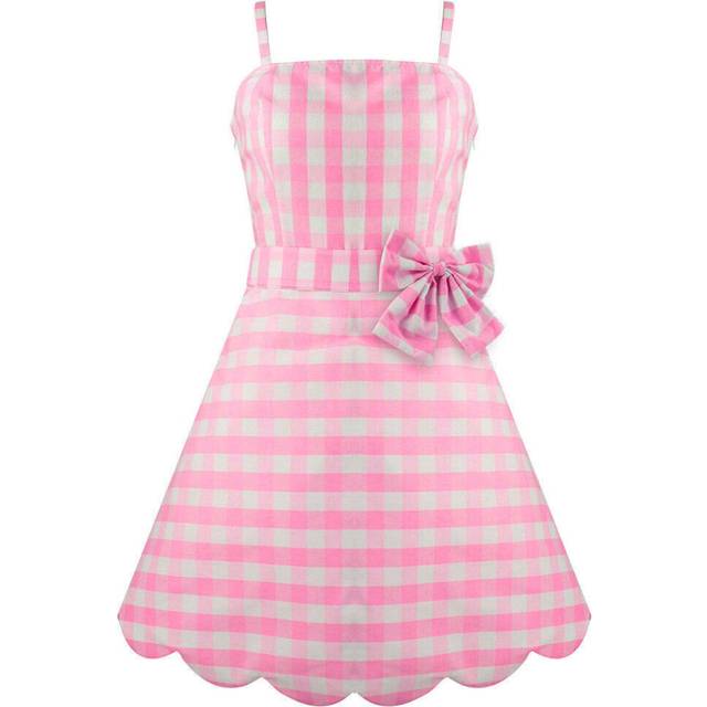 (Barbie Heart Dress, S) 2023 Movie Barbie Ken Cosplay Halloween Costume Uniform Mens Womens Fancy Dress