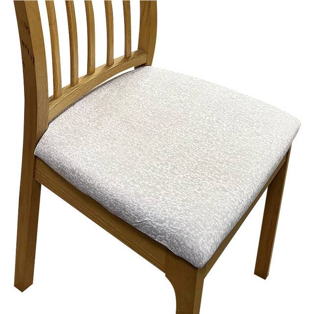 Chair Cover Flakey White Print Stretch Seat For Home Dinning Kitchen Slipcovers