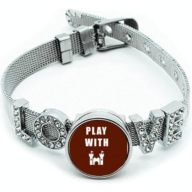 Castle Magic Art Deco Fashion Bracelet Wristband Crystal Love Adjustable Bangle