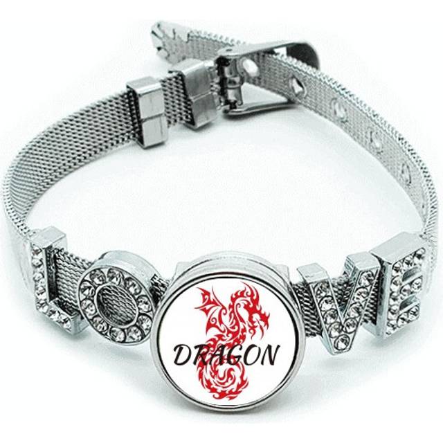 Animal Wings Myth Oriental Dragon Western Dragon Bracelet Wristband Crystal Love Adjustable Bangle