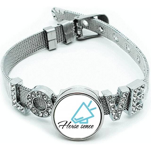 Common Sense Cognitive Understanding Horses Bracelet Wristband Crystal Love Adjustable Bangle