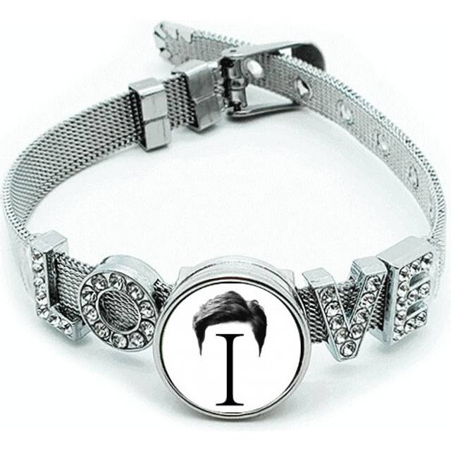 I Man Hair Position Art Deco  Fashion Bracelet Wristband Crystal Love Adjustable Bangle