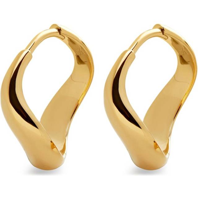 Monica Vinader - Swirl polished-finish hoops - women - Recycled 18kt Gold Vermeil/Recycled Silver - One Size