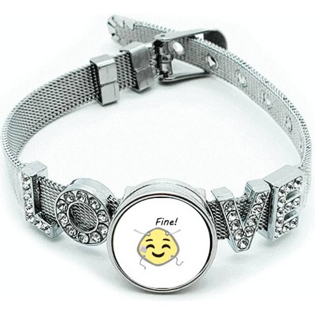 Good Mood Face Expression Fain Bracelet Wristband Crystal Love Adjustable Bangle