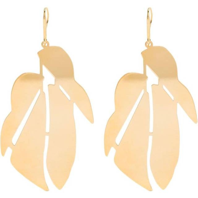 ISABEL MARANT - leaf dangle earrings - women - Gold Plated Brass - One Size