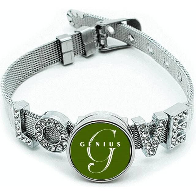 Game Glass  Letters Art Deco  Fashion Bracelet Wristband Crystal Love Adjustable Bangle