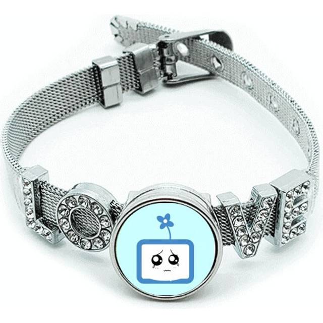 injustice small tv face cartoon Bracelet Wristband Crystal Love Adjustable Bangle