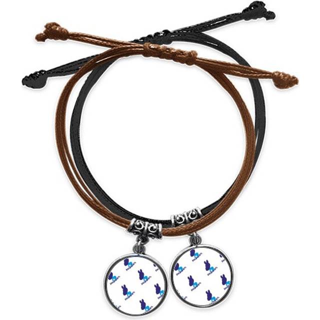 united states democracy joe figure blue repeat bracelet double leather  wristband couple set