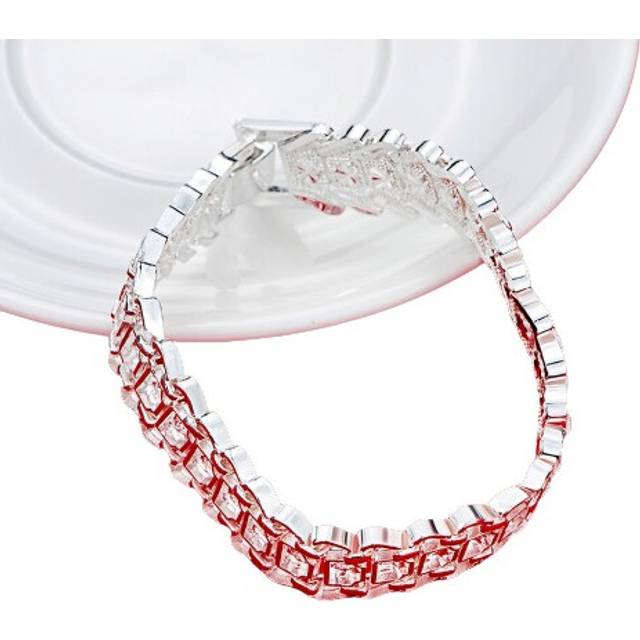 Beautiful Elegant wedding 925 silver women men chain Bracelet