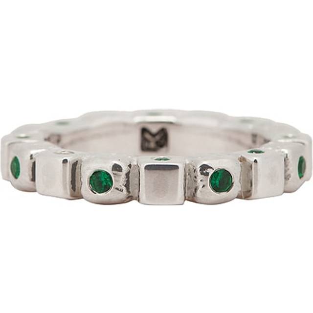 MAPLE Romis Ring in Silver 925 & Green Sapphire - Green. Size 10 (also in 11, 9). (10)