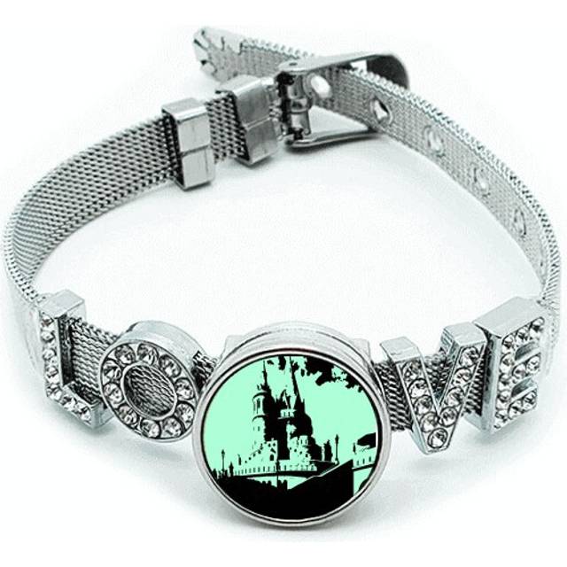 Hungary Ancient Castle Buda Bracelet Wristband Crystal Love Adjustable Bangle