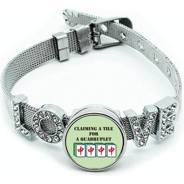 Game Red Middle Bar Ss Toy Bracelet Wristband Crystal Love Adjustable Bangle
