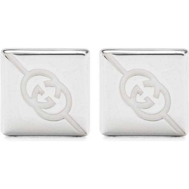 Gucci - Square Interlocking G stud earrings - women - Sterling Silver - One Size