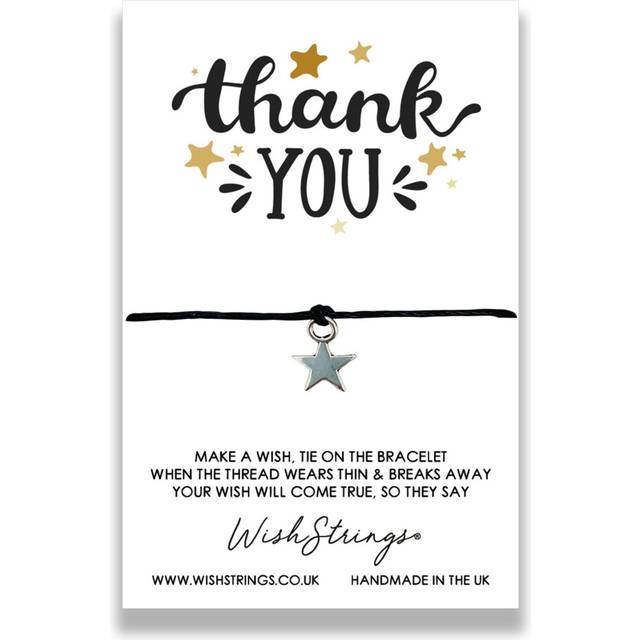 Thank You Wish String Bracelet With Lucky Charm Sentimental Gift