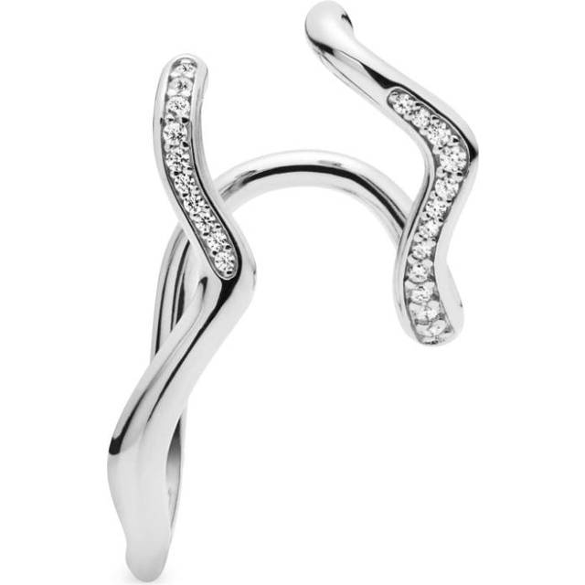 Maria Black - Yasmin Silver HP ear cuff - unisex - White Zirconium/Recycled Sterling Silver - One Size
