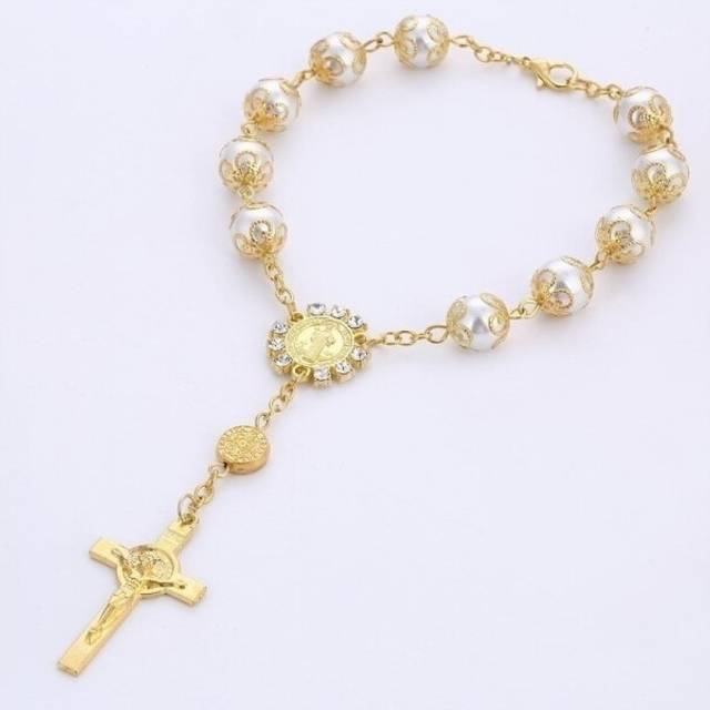 Religious Ornaments Religion Catholic Communion Cup Gift Center Cross Rosary Bracelet