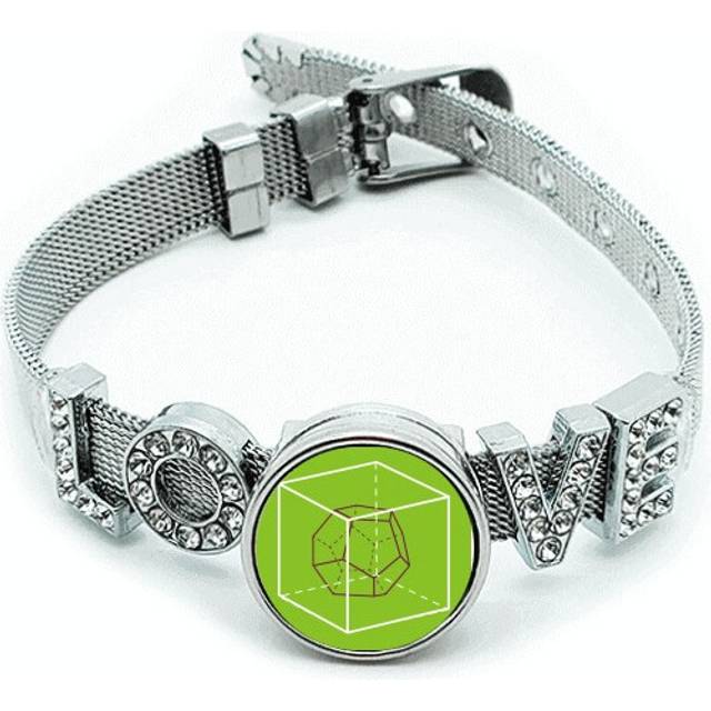Combinatorial Cube Mathematical Geometric Space Bracelet Wristband Crystal Love Adjustable Bangle