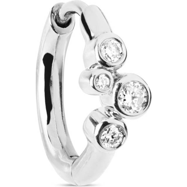 Maria Black - 14kt white gold Elena diamond huggie earring - unisex - Lab Grown Diamond/14kt White Gold - One Size - Silver