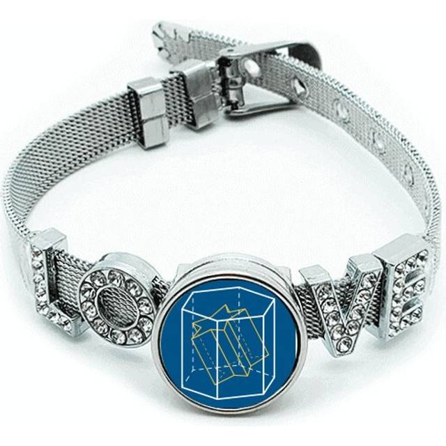 Combinatorial Inclination Mathematical Geometric Space Bracelet Wristband Crystal Love Adjustable Bangle