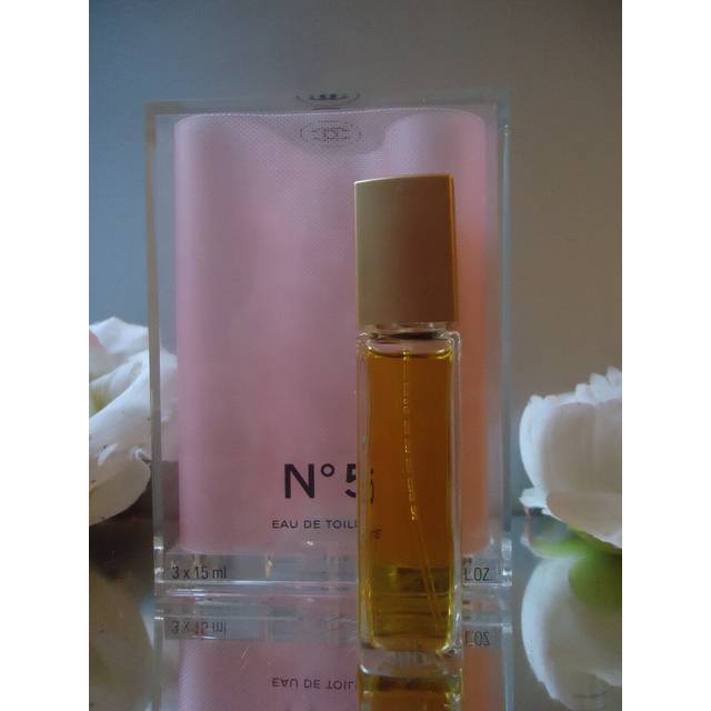 1x vintage chanel no5 15ml edt refill 9.5cm tall square base for purse spray
