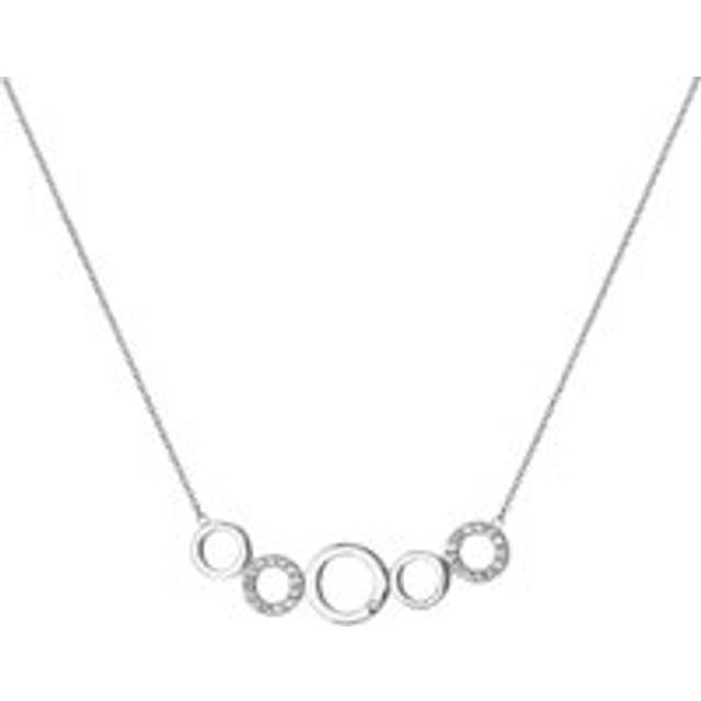 Hot Diamonds Balance Sterling Silver White Topaz Necklace - Silver